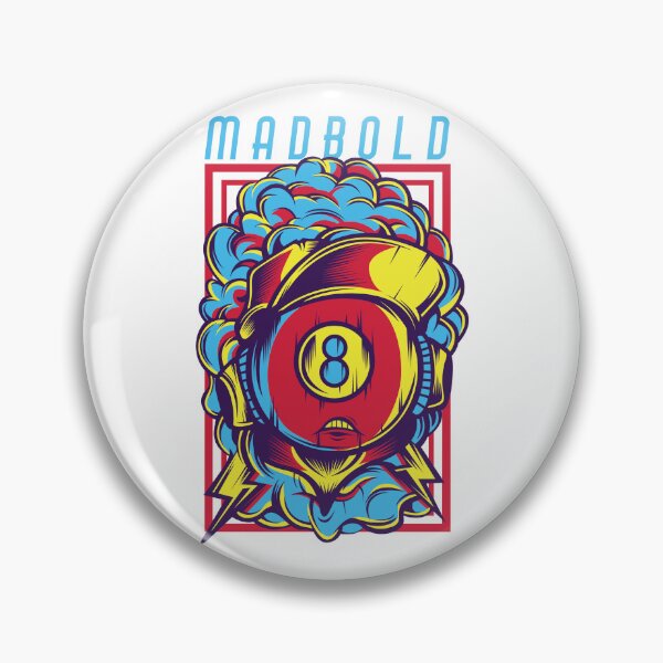 Item preview, Madbold 8 Ball - Retro Streetwear Psychedelic Art designed and sold by BrewChef.