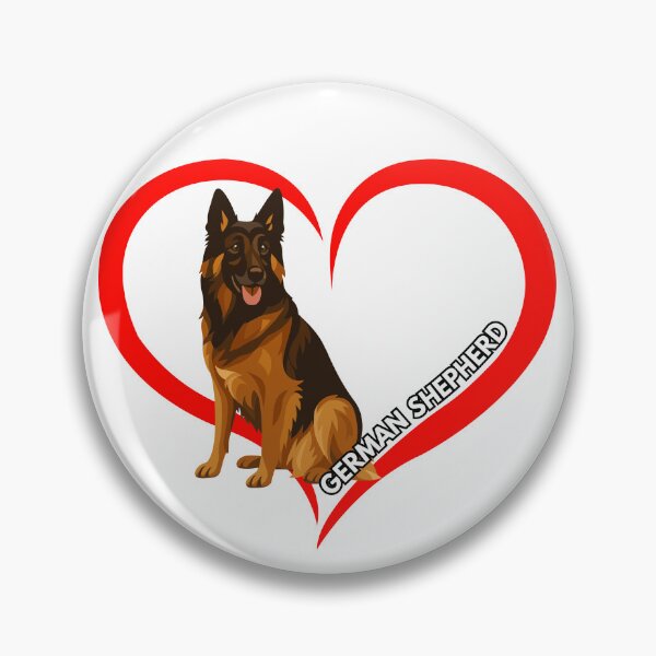 Item preview, German Shepherd Heart Brush Stroke Silhouette designed and sold by KrystekShop.
