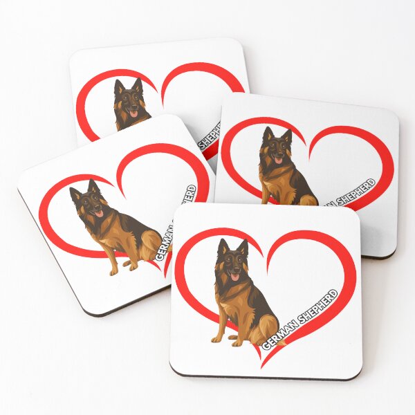 Item preview, German Shepherd Heart Brush Stroke Silhouette designed and sold by Krystek-Studio .