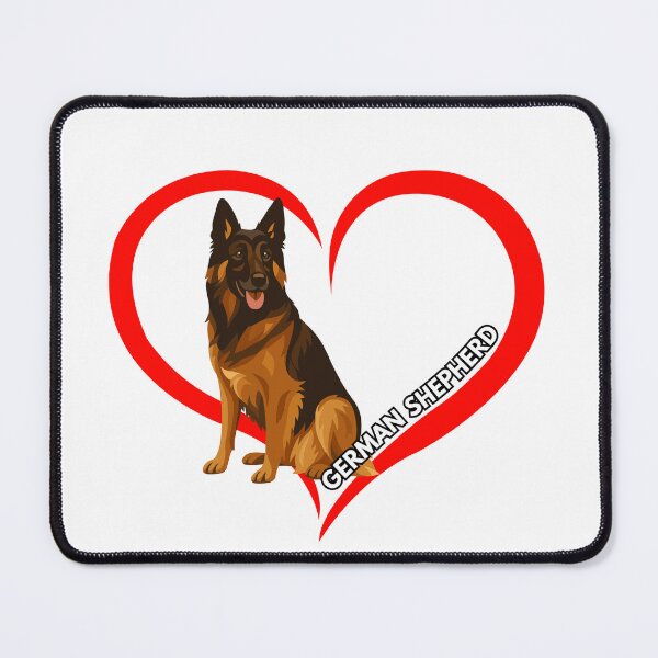 Item preview, German Shepherd Heart Brush Stroke Silhouette designed and sold by KrystekShop.