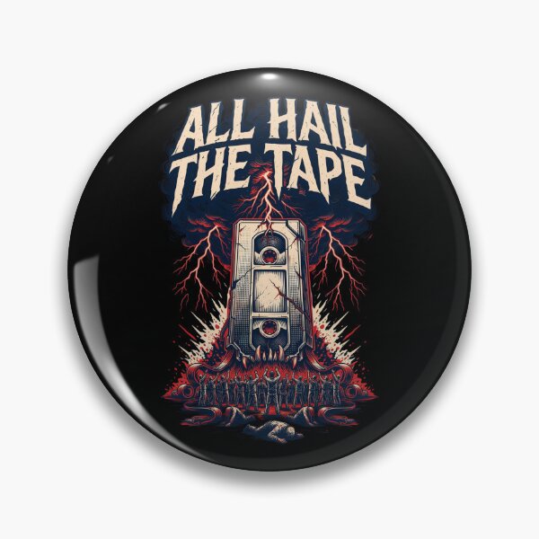 Item preview, All Hail the Tape, Retro VHS Horror Cult Vintage 80s Graphic designed and sold by CryptReel.