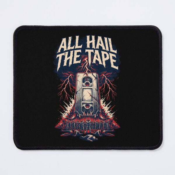 Item preview, All Hail the Tape, Retro VHS Horror Cult Vintage 80s Graphic designed and sold by CryptReel.