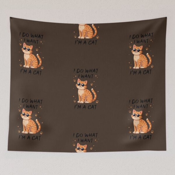 Item preview, Funny Sassy Cat Quote I Do What I Want Cat Lover Meme Design designed and sold by Lylistudio.