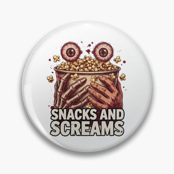 Item preview, Snacks and Screams, Horror Movie Night Popcorn Vintage Funny designed and sold by CryptReel.