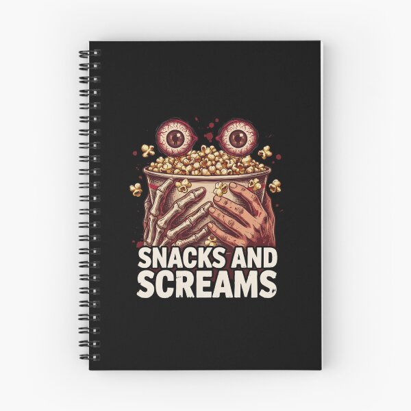 Item preview, Snacks and Screams, Horror Movie Night Popcorn Vintage Funny designed and sold by CryptReel.