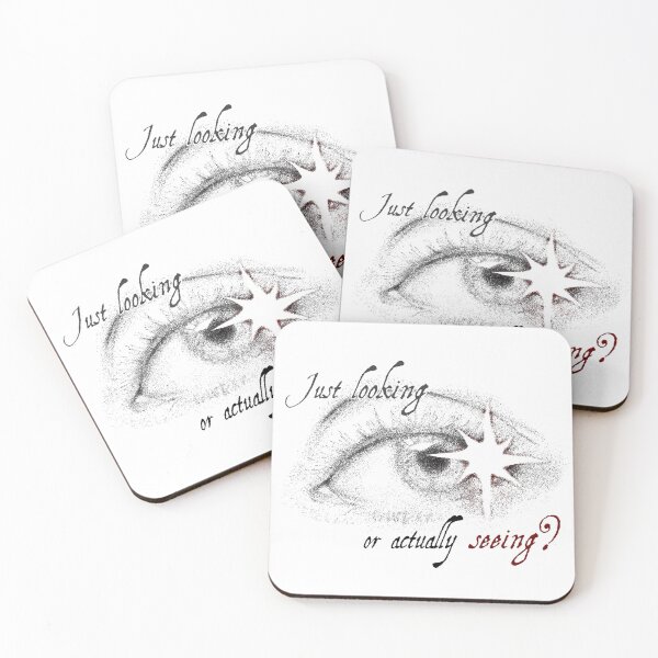 Item preview, Gothic Stippling Eye with Quote - Grunge Typography (black version) designed and sold by morpheusst.