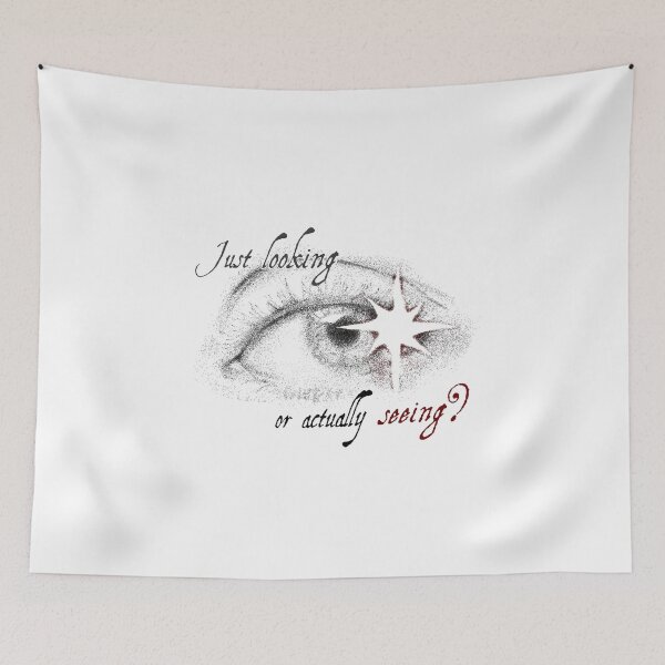Item preview, Gothic Stippling Eye with Quote - Grunge Typography (black version) designed and sold by morpheusst.