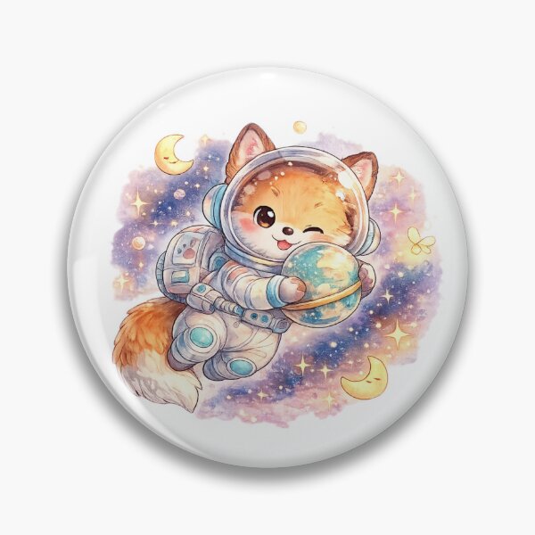 Item preview, Cute Kawaii Astronaut Fox Space Adventure designed and sold by ajamzbox.