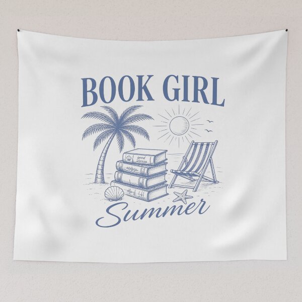 Item preview, Book Girl Summer Beach Reading Vacation Vintage designed and sold by Auchi_Verse.