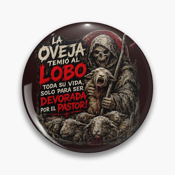 Item preview, La oveja temió al lobo toda su vida | Cita de filosofía oscura con diseño gótico de calavera designed and sold by Alchemy Forge.