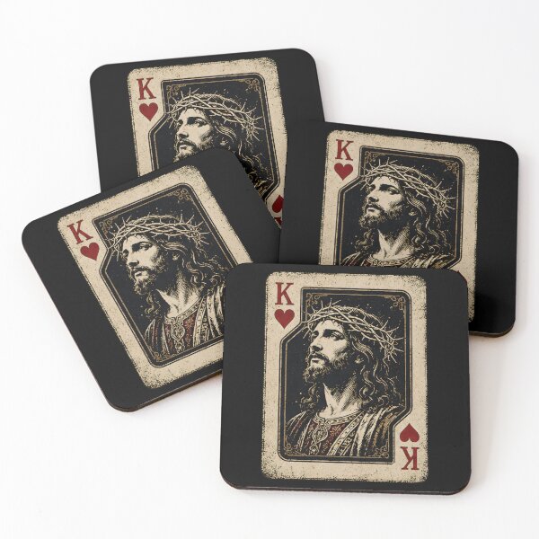 Item preview, Jesus King of Hearts Religious Card Design designed and sold by Marblaes00.