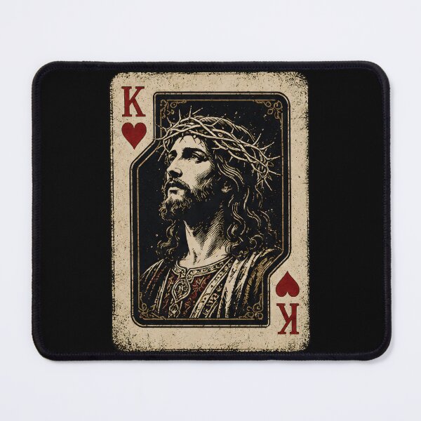 Item preview, Jesus King of Hearts Religious Card Design designed and sold by Marblaes00.
