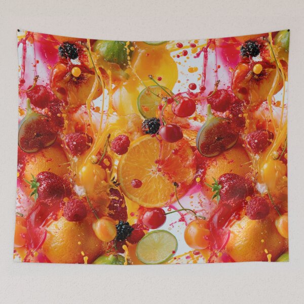 Item preview, Summer Fruit Splash – Berries Citrus and Juice Pattern designed and sold by helgekerler.