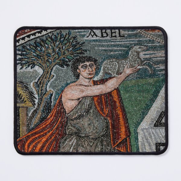 Item preview, Abel, flowers at his feet, holds lamb aloft designed and sold by TerryKerrImages.