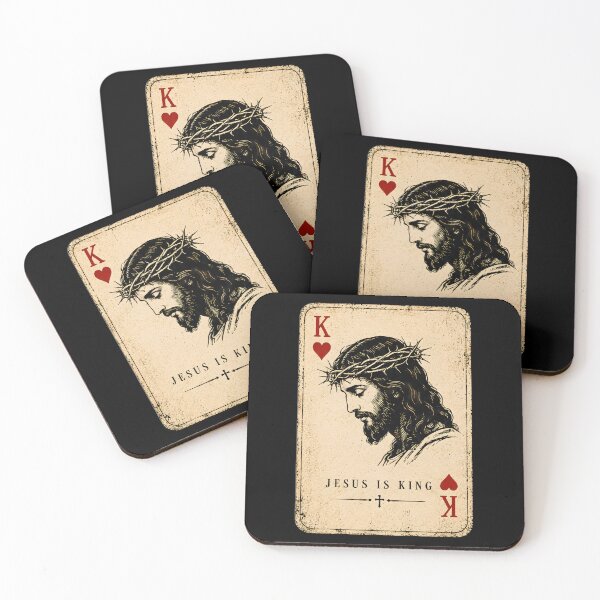 Item preview, Jesus King of Hearts Christian Playing Card designed and sold by Marblaes00.