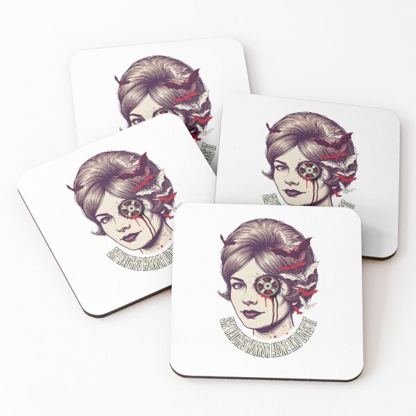 Item preview, She Watches Horror Alone and Loves It, Dark Horror Woman Vintage designed and sold by CryptReel.