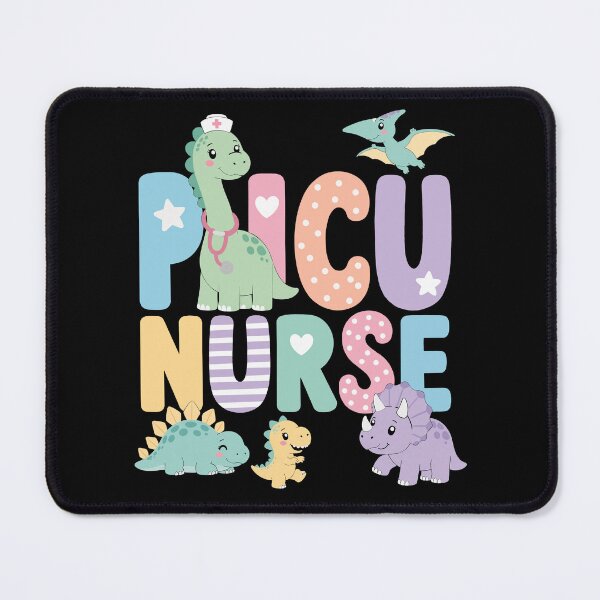 Item preview, Pastel PICU Nurse Dinosaurs For Pediatric Care Smiles designed and sold by FreshVibe Prints.