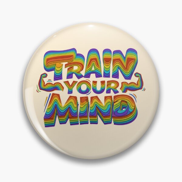 Item preview, Train Your Mind Rainbow Layered Typography designed and sold by creativerooney.