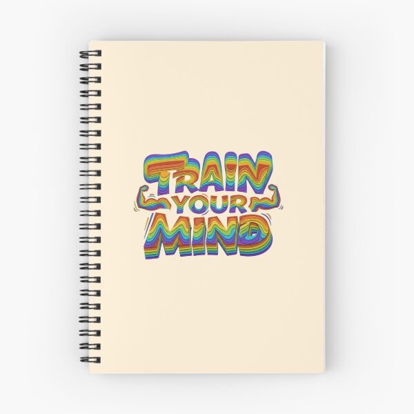 Item preview, Train Your Mind Rainbow Layered Typography designed and sold by creativerooney.
