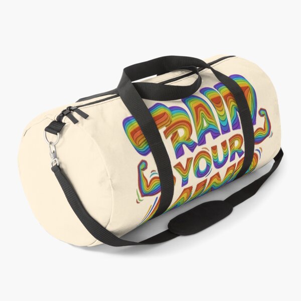 Item preview, Train Your Mind Rainbow Layered Typography designed and sold by creativerooney.