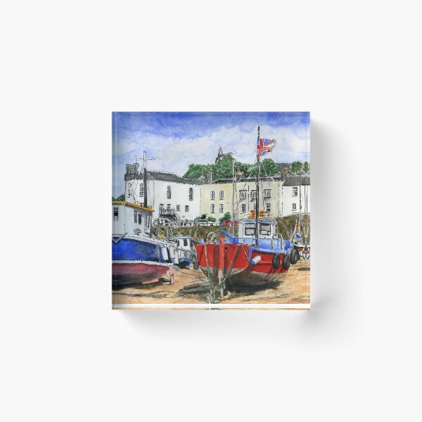 Item preview, Yr Harbwr yn Ninbych-y-Pysgod, Sir Benfro, De Cymru - The Harbour in Tenby, Pembrokeshire, South Wales designed and sold by LymphomaLass.