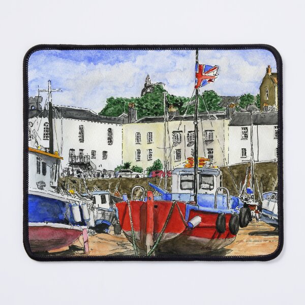 Item preview, Yr Harbwr yn Ninbych-y-Pysgod, Sir Benfro, De Cymru - The Harbour in Tenby, Pembrokeshire, South Wales designed and sold by LymphomaLass.