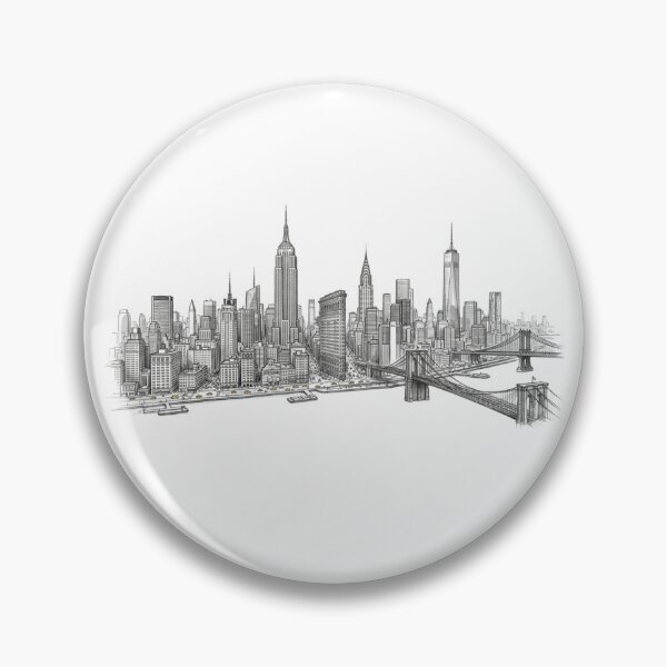 Item preview, New York Retro Vintage Skyline – New York City Design designed and sold by StoneByTheMoon.