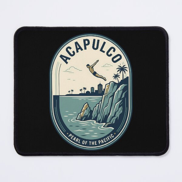 Item preview, Vintage Travel Emblem Acapulco Cliff Diver Mexico designed and sold by k3rstman1.