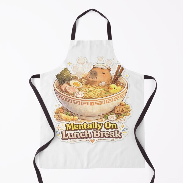 Item preview, Mentally On Lunch Break – Cute Capybara Ramen Kawaii Cartoon T-Shirt designed and sold by NarpLTD.