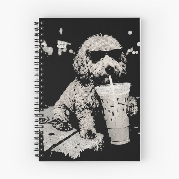 Item preview, Cool Goldendoodle Drinking Iced Coffee Cute Watercolor Dog Mom Art designed and sold by haitrieuic96.