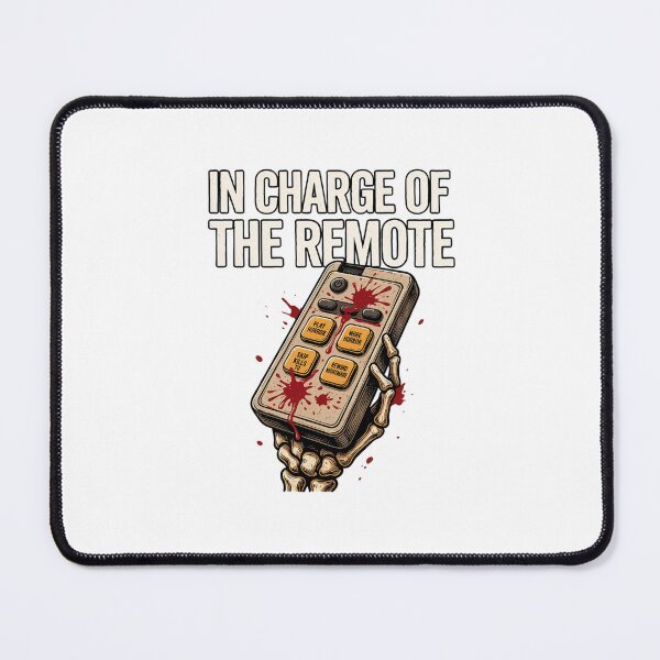 Item preview, In Charge of the Remote, Horror Movie Night Funny Skeleton Gift designed and sold by CryptReel.