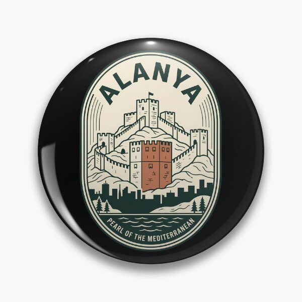 Item preview, Alanya Turkey Vintage Travel Emblem Castle Badge designed and sold by k3rstman1.
