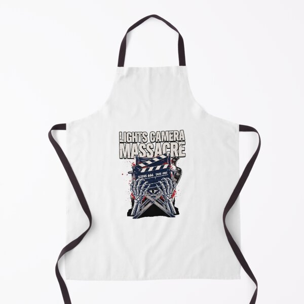 Item preview, Lights Camera Massacre, Horror Movie Director Skull Vintage Funny designed and sold by CryptReel.