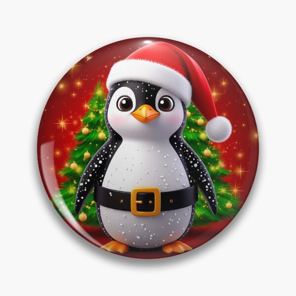 Item preview, Cute Penguin Christmas Santa Holiday Design  designed and sold by Cute Animals And Royal Art.