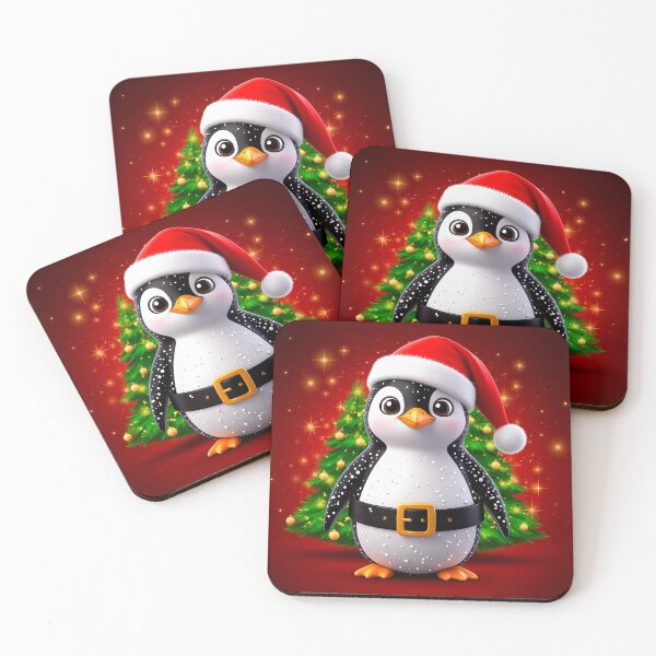 Item preview, Cute Penguin Christmas Santa Holiday Design  designed and sold by Cute Animals And Royal Art.