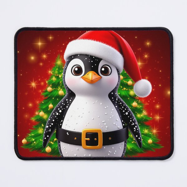 Item preview, Cute Penguin Christmas Santa Holiday Design designed and sold by Cute Animals And Royal Art.