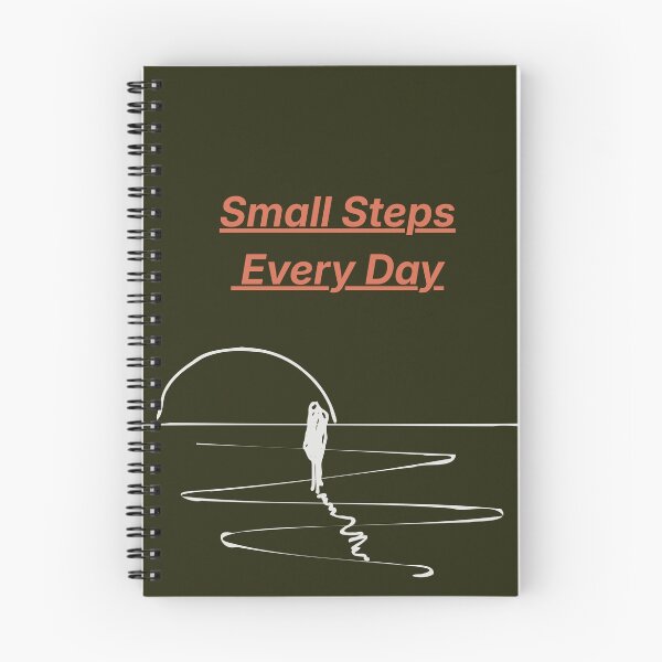 Item preview, Small steps every day motivational typography designed and sold by Krishnacre8.
