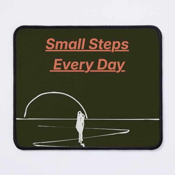 Item preview, Small steps every day motivational typography designed and sold by Krishnacre8.