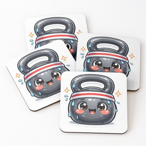 Item preview, Cute Kawaii Kettlebell Workout – Funny Gym Motivation Cartoon designed and sold by Jlespors09.