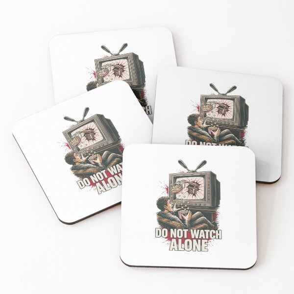 Item preview, Do Not Watch Alone, Horror TV Skeleton Hand Vintage 80s Funny designed and sold by CryptReel.