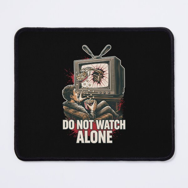 Item preview, Do Not Watch Alone, Horror TV Skeleton Hand Vintage 80s Funny designed and sold by CryptReel.