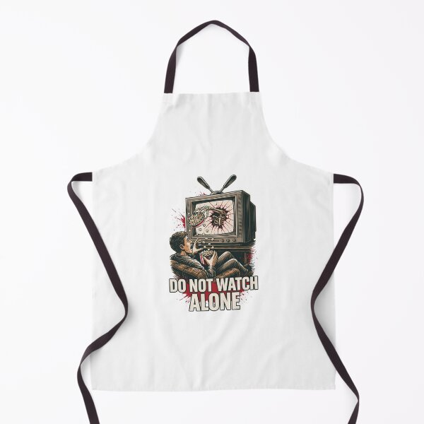 Item preview, Do Not Watch Alone, Horror TV Skeleton Hand Vintage 80s Funny designed and sold by CryptReel.