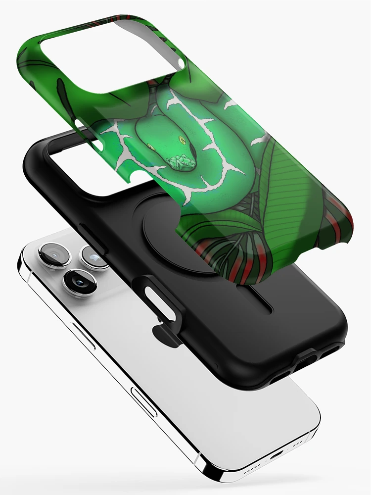 Thumbnail 2 of 4, iPhone Case, Green tree python designed and sold by DoodleScutes.