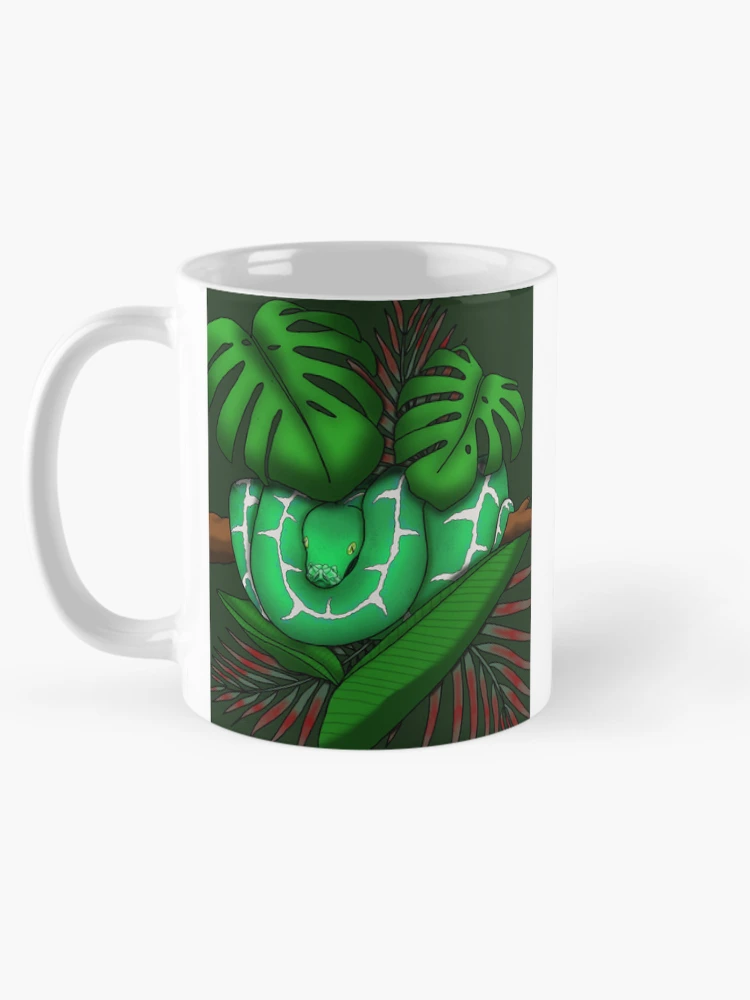 Thumbnail 5 of 6, Coffee Mug, Green tree python  designed and sold by DoodleScutes.