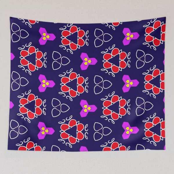 Item preview, Vibrant Navy and Red Be Word Mandala Design designed and sold by Tinsleybluebell.
