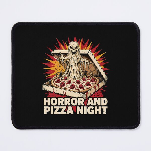 Item preview, Horror and Pizza Night, Horror Pizza Monster Humor Vintage 80s designed and sold by CryptReel.