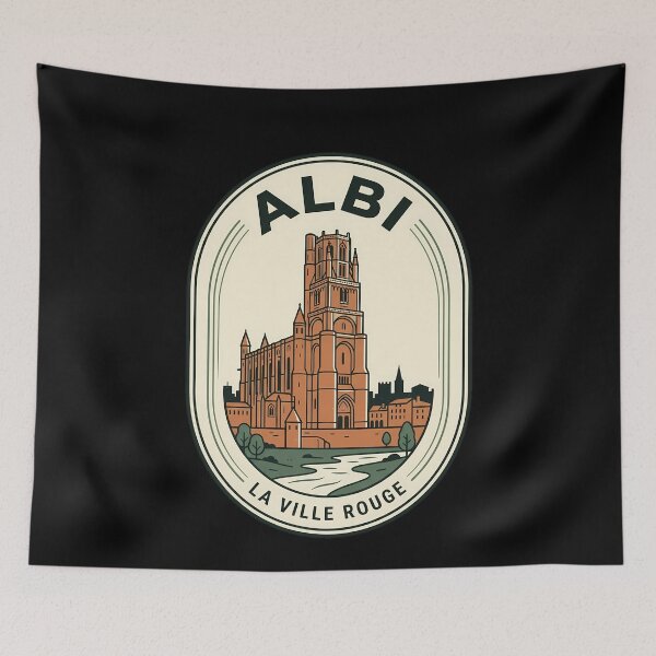 Item preview, Albi France La Ville Rouge Vintage Travel Emblem designed and sold by k3rstman1.