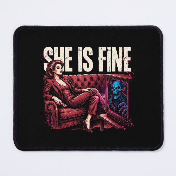 Item preview, She Is Fine, Horror Woman Demon TV Funny Dark Humor Vintage 80s designed and sold by CryptReel.