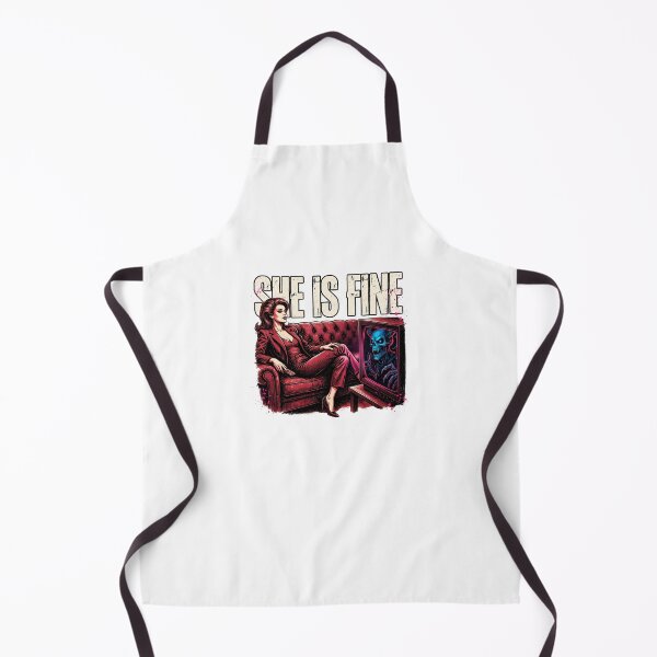Item preview, She Is Fine, Horror Woman Demon TV Funny Dark Humor Vintage 80s designed and sold by CryptReel.