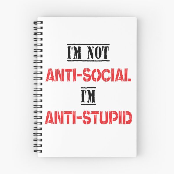 Item preview, I'm Not Anti-Social I'm Anti-Stupid Vintage Typography Sarcastic Quote Streetwear Graphic designed and sold by DesignArtist.ia.